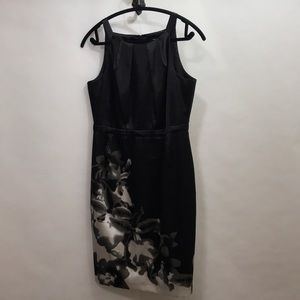T TAHARI Black satin dress